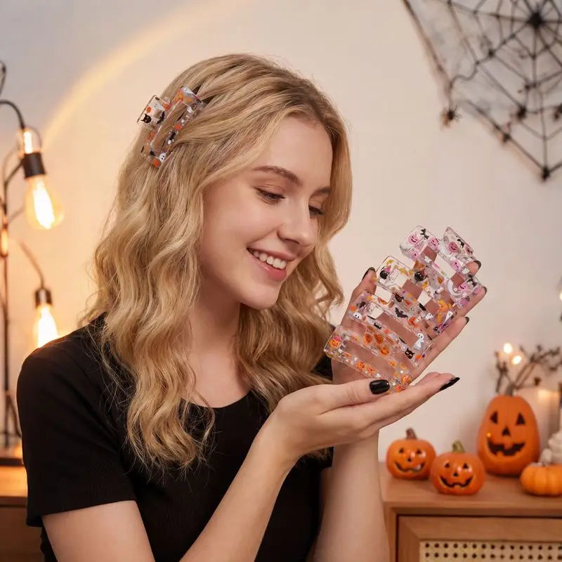 4pcs/set Halloween Hair Claw Clips