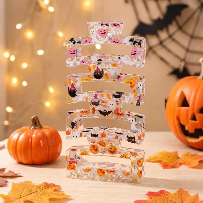 4pcs/set Halloween Hair Claw Clips
