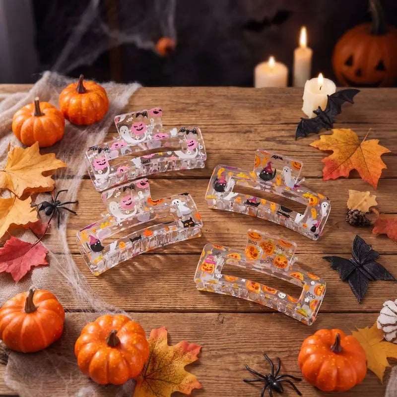 4pcs/set Halloween Hair Claw Clips