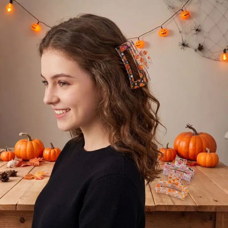 4pcs/set Halloween Hair Claw Clips